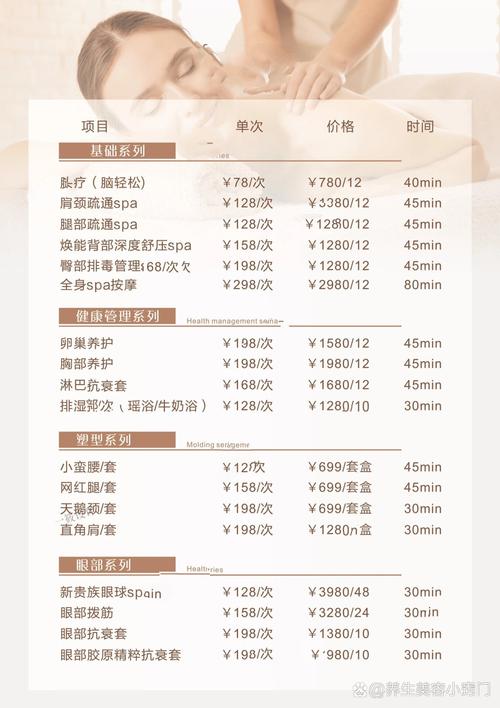 武汉养生服务费用受多种因素影响，各项目收费差异明显